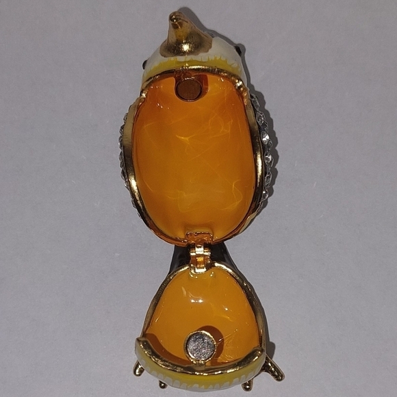 Waltz & F Enameled Trinket Box With Rhinestone Pre-owned - Picture 5 of 9